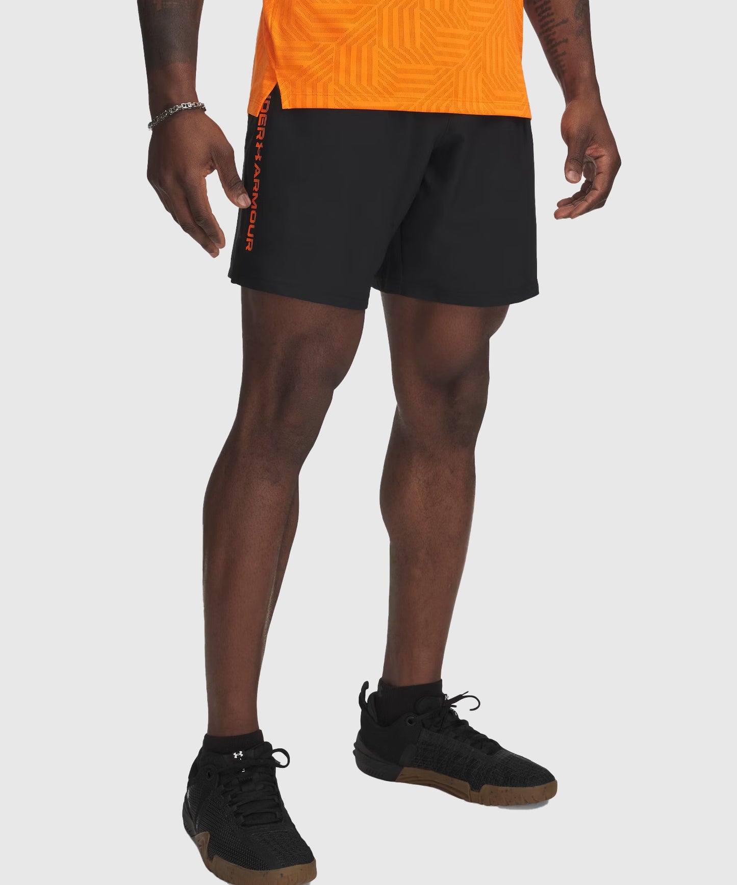 Under Armour Ua Woven Wordmark Shorts - Black/Orange