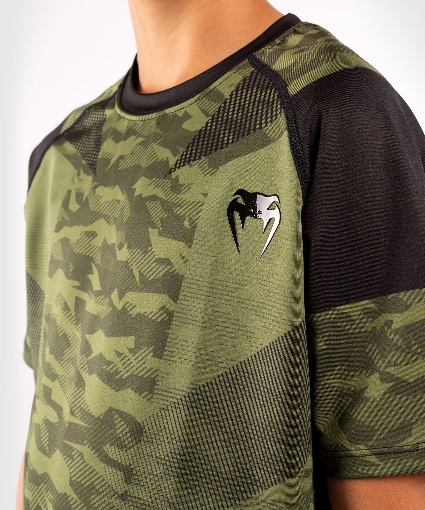 Venum Trooper DryTech Kinder T-Shirt - Forest Camo/Schwarz