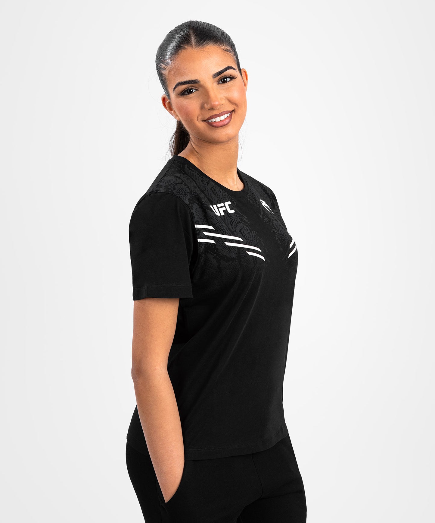 T-shirt à manches courtes pour Femmes UFC Adrenaline by Venum Replica - Noir