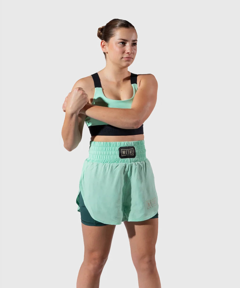 Metal Boxe Deep Waters Pantalones de Combate 2 en 1 de Mujer - Verde