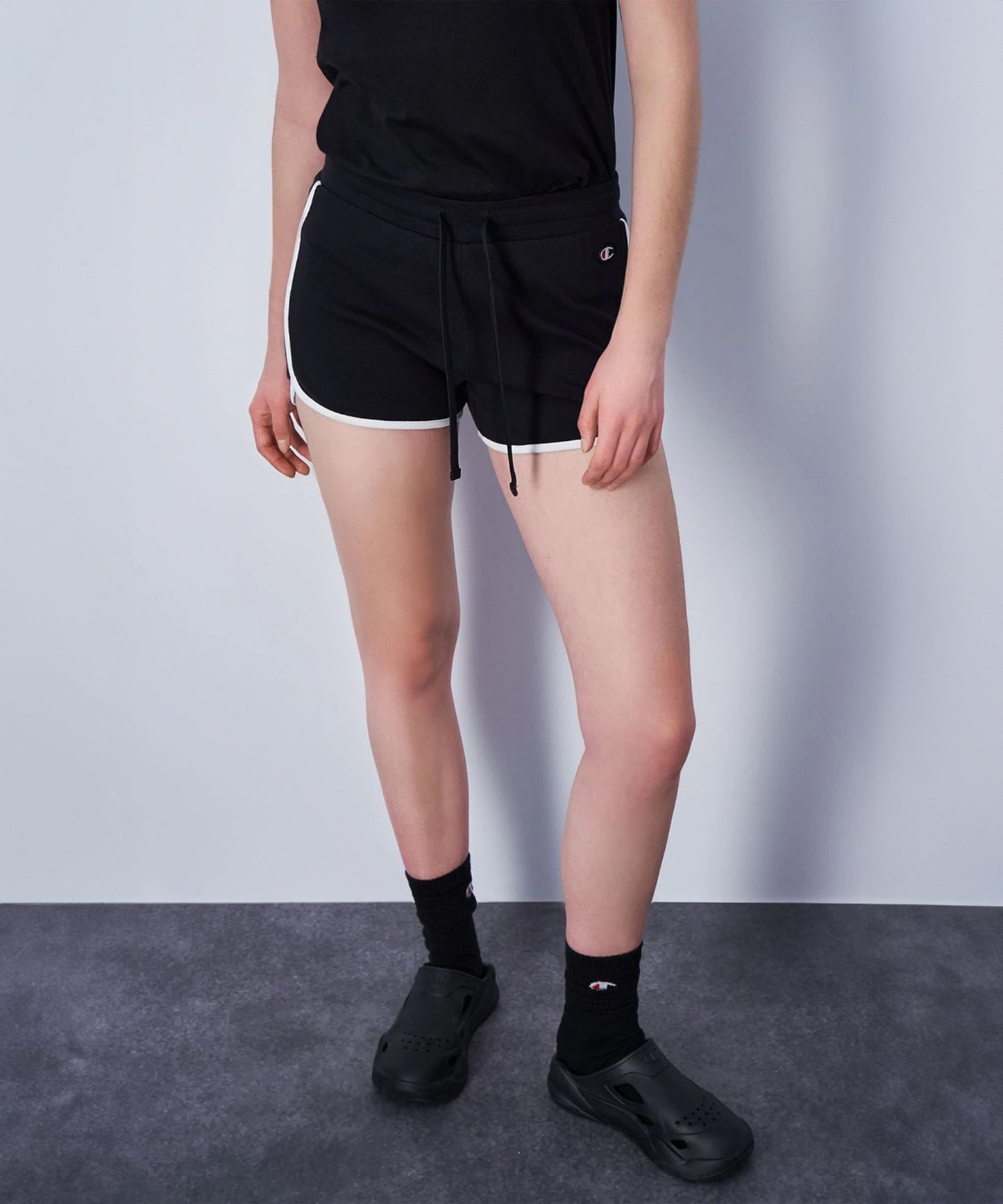 Short En Coton Champion Legacy - Noir/Blanc