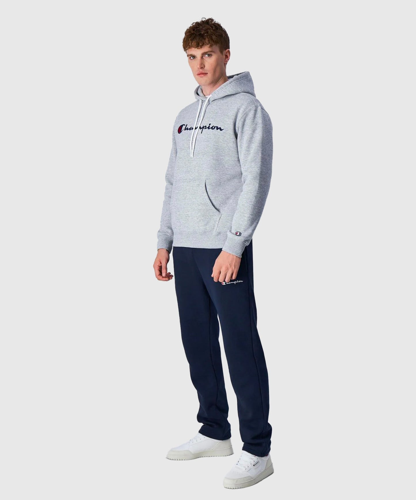 Sweatshirt À Capuche Champion Legacy Logo Brodé – Gris