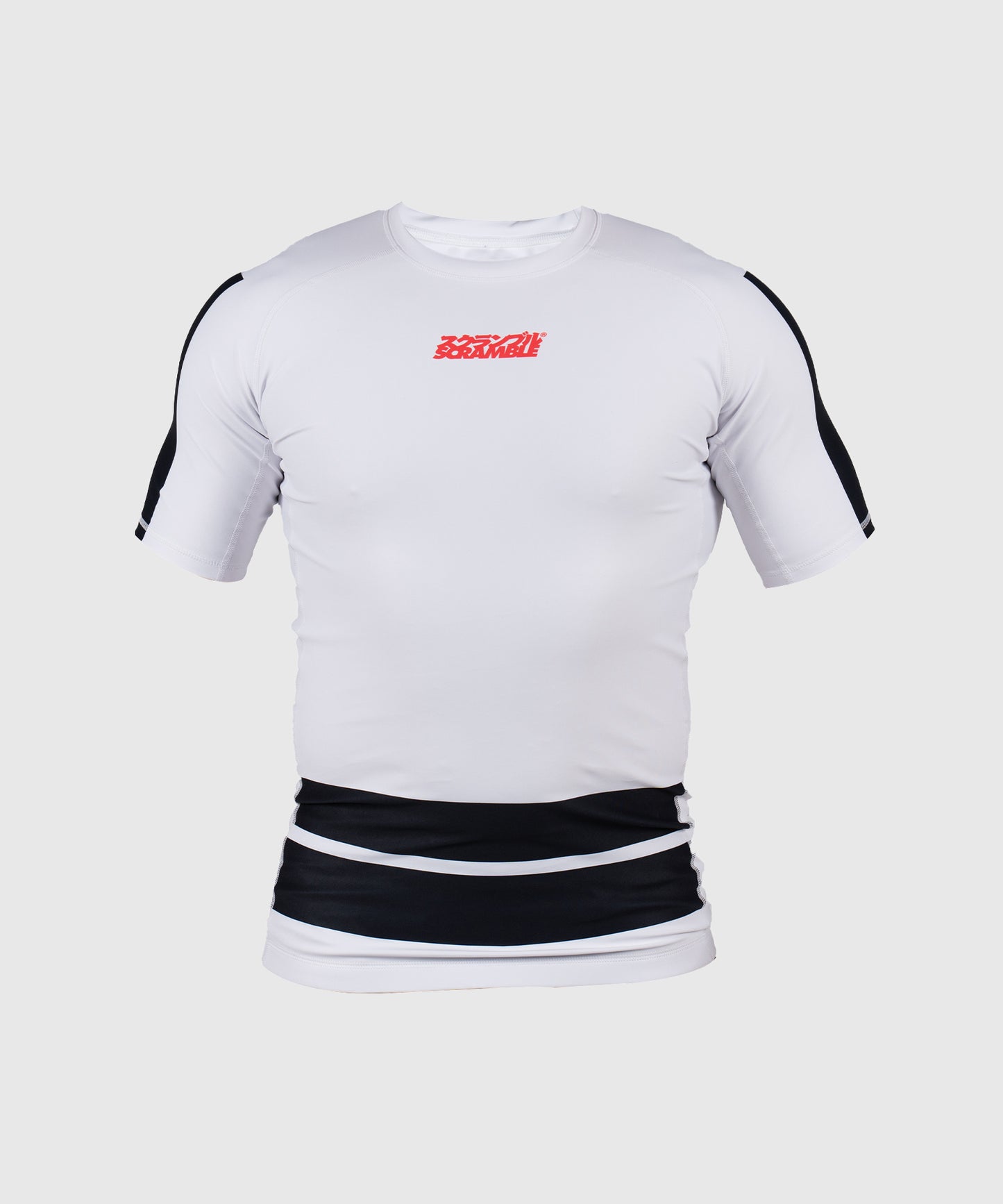 Rashguard Mit Kurzen Ärmeln Scramble Ranked - Weiß/Schwarz
