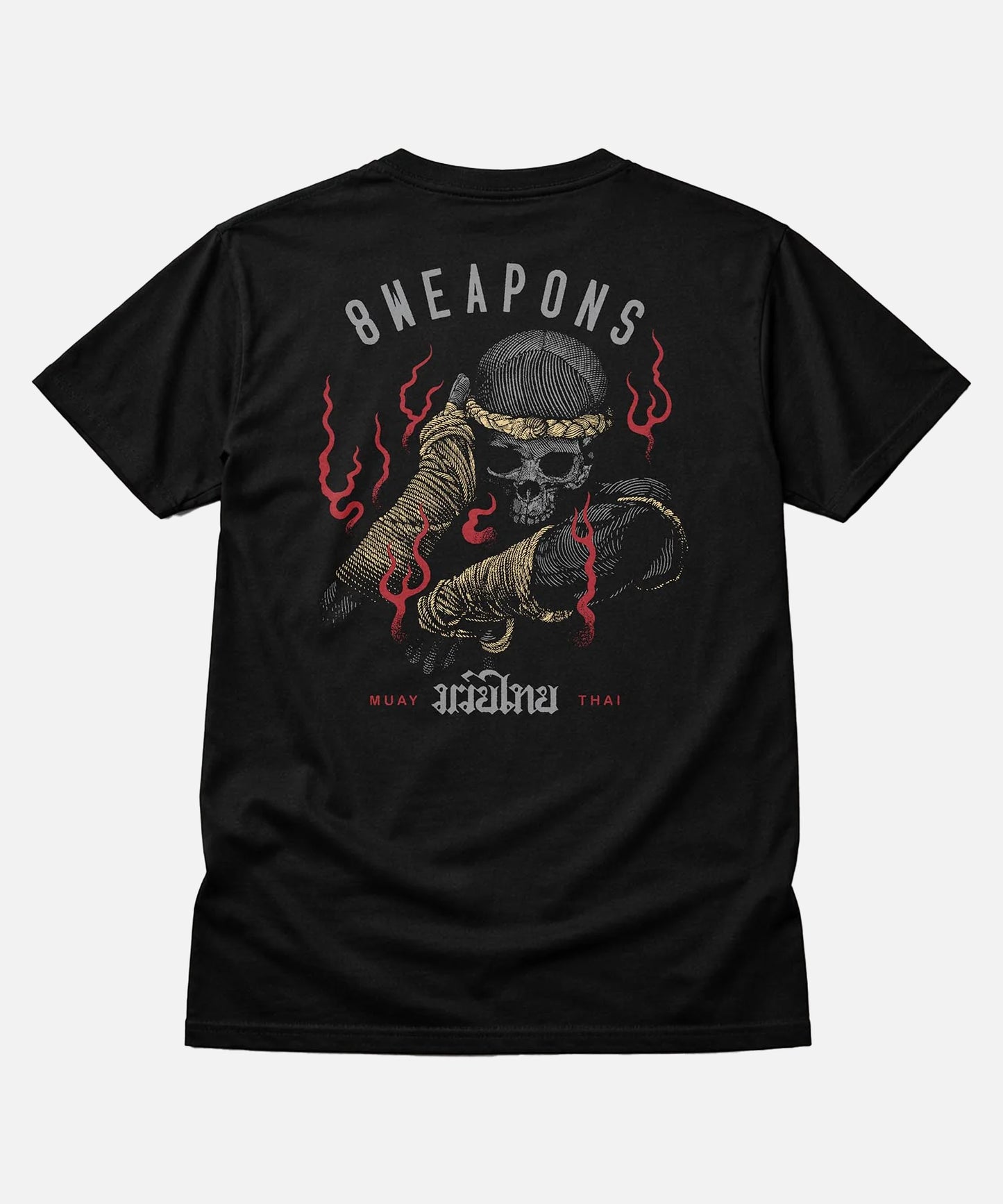 T-Shirt 8 Weapons Boran Skull - Noir