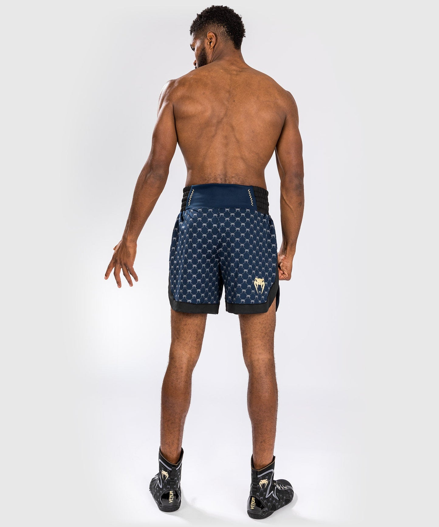 Short de Boxe Venum Monogram - Noir/Bleu Marine