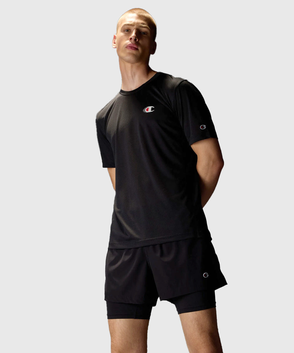 T-Shirt De Sport Champion En Mesh - Noir