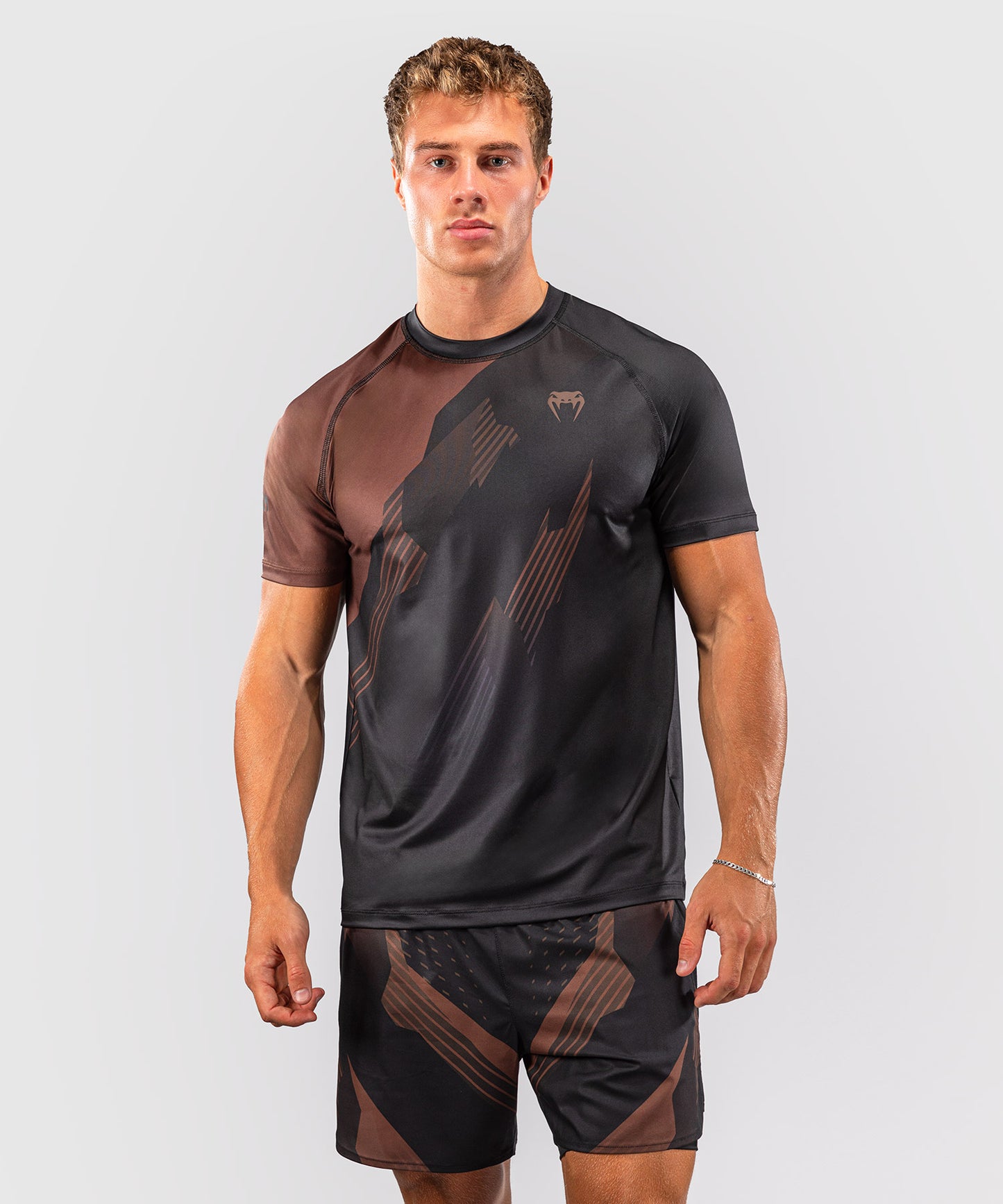 Venum No-Gi 6.0 Dry Tech T-Shirt - Black/Brown