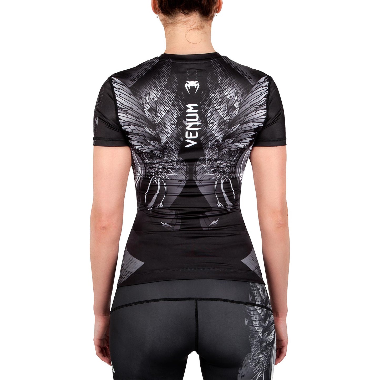 Venum Phoenix Rashguard - Short Sleeves - Black/White - For Women