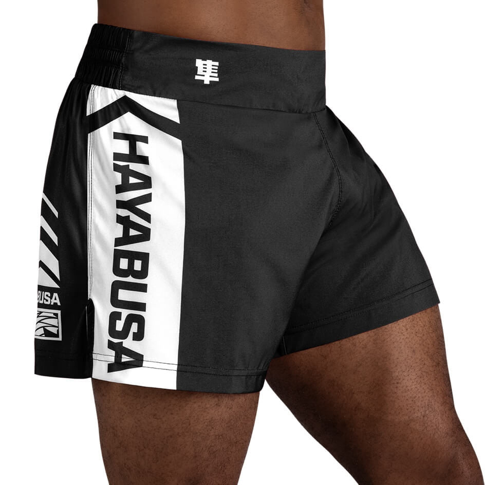 Short De Kickboxing Icon Hayabusa - Noir/Blanc