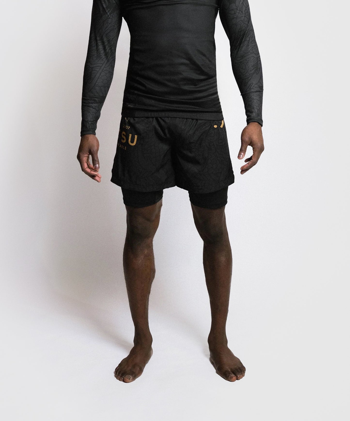 Fightshort Fumetsu Dual Layer Dragon Slayer - Black/Gold