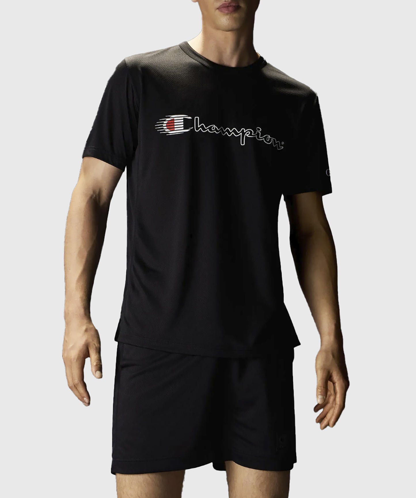 T-Shirt Champion Sportif En Mesh - Noir