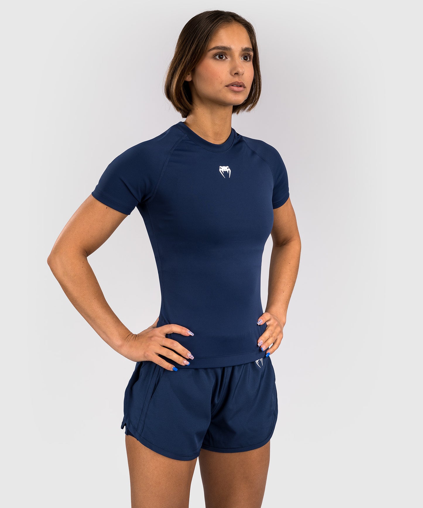 Venum New Perf Woman Range Halo Kurzarm Rashguard - Marineblau