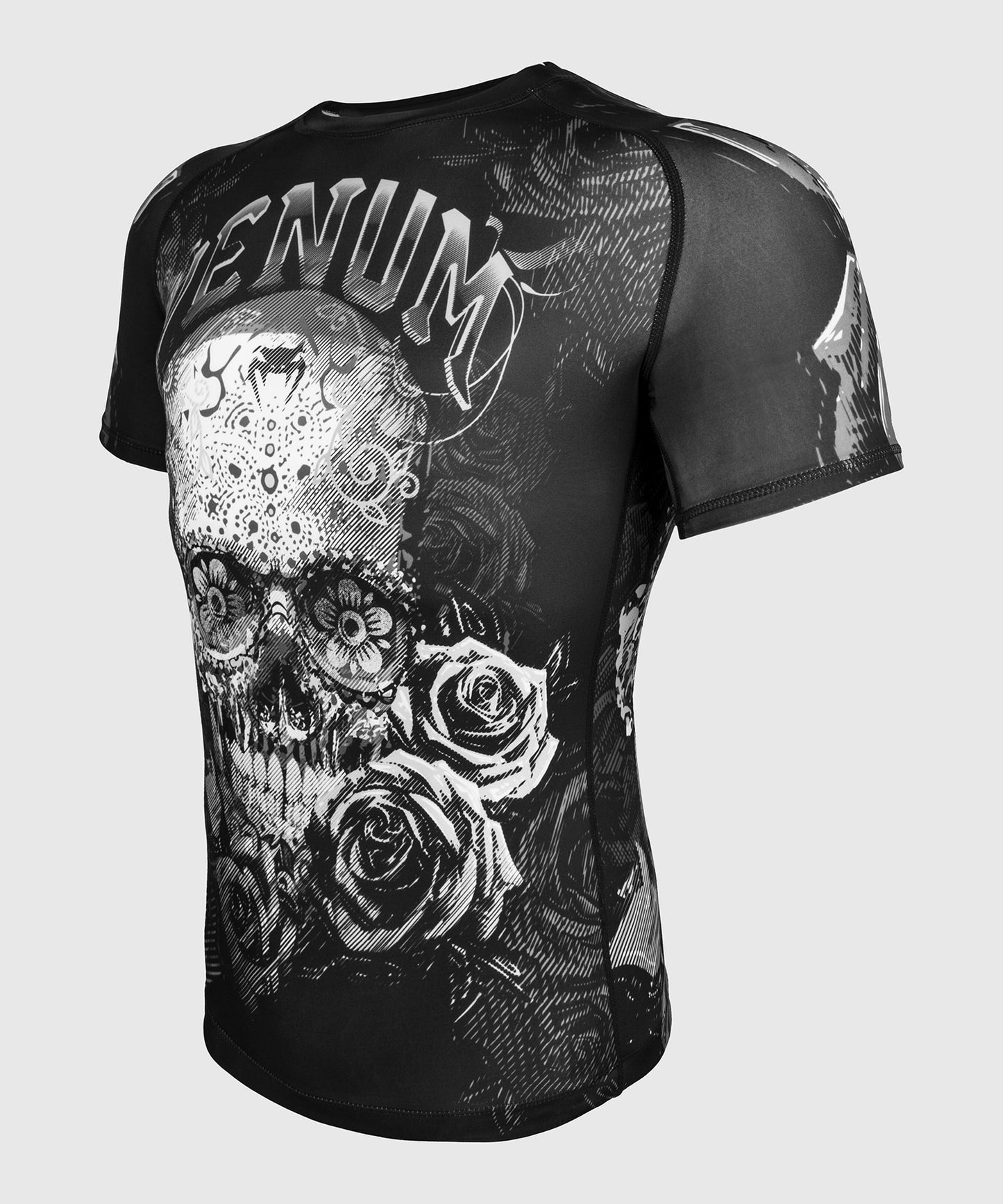 Venum Santa Muerte 3.0 Rashguard - Short Sleeves - Black/White