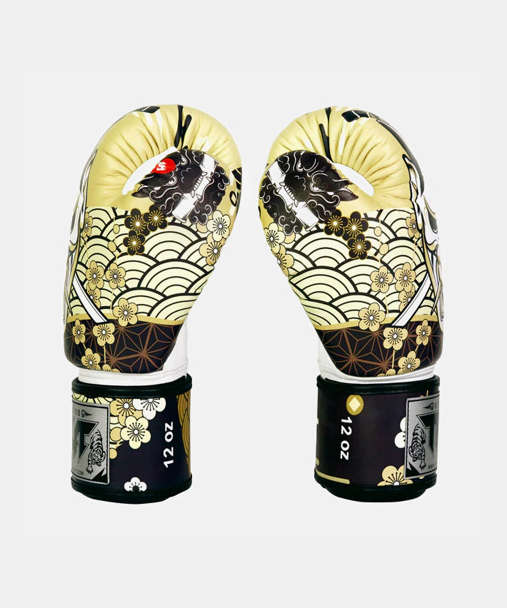 Tuff The White Oni Boxing Gloves - Beige/White