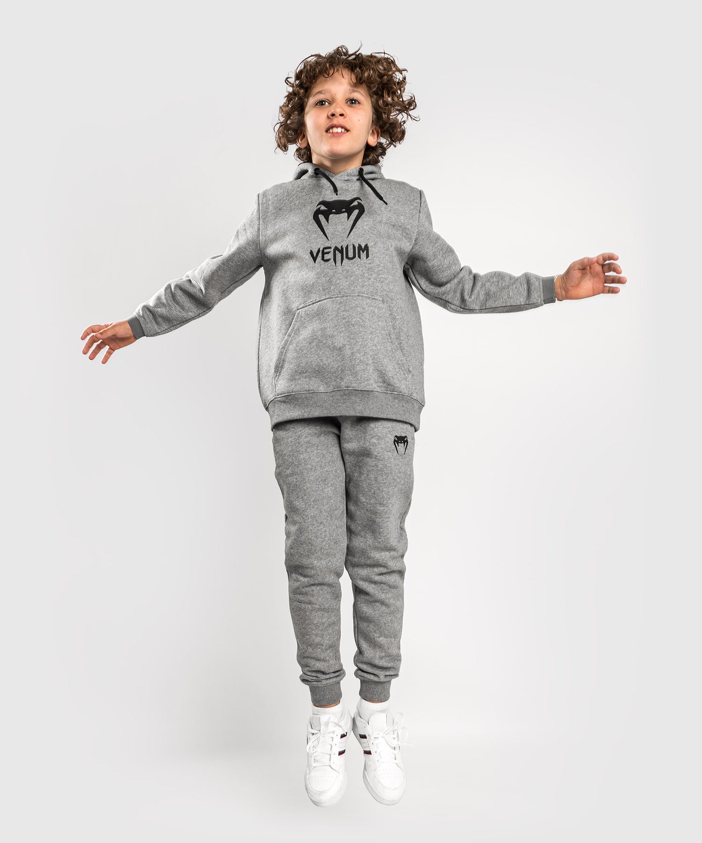 Venum Classic Hooded Sweatshirt - For Kids - Light Mottled Grey