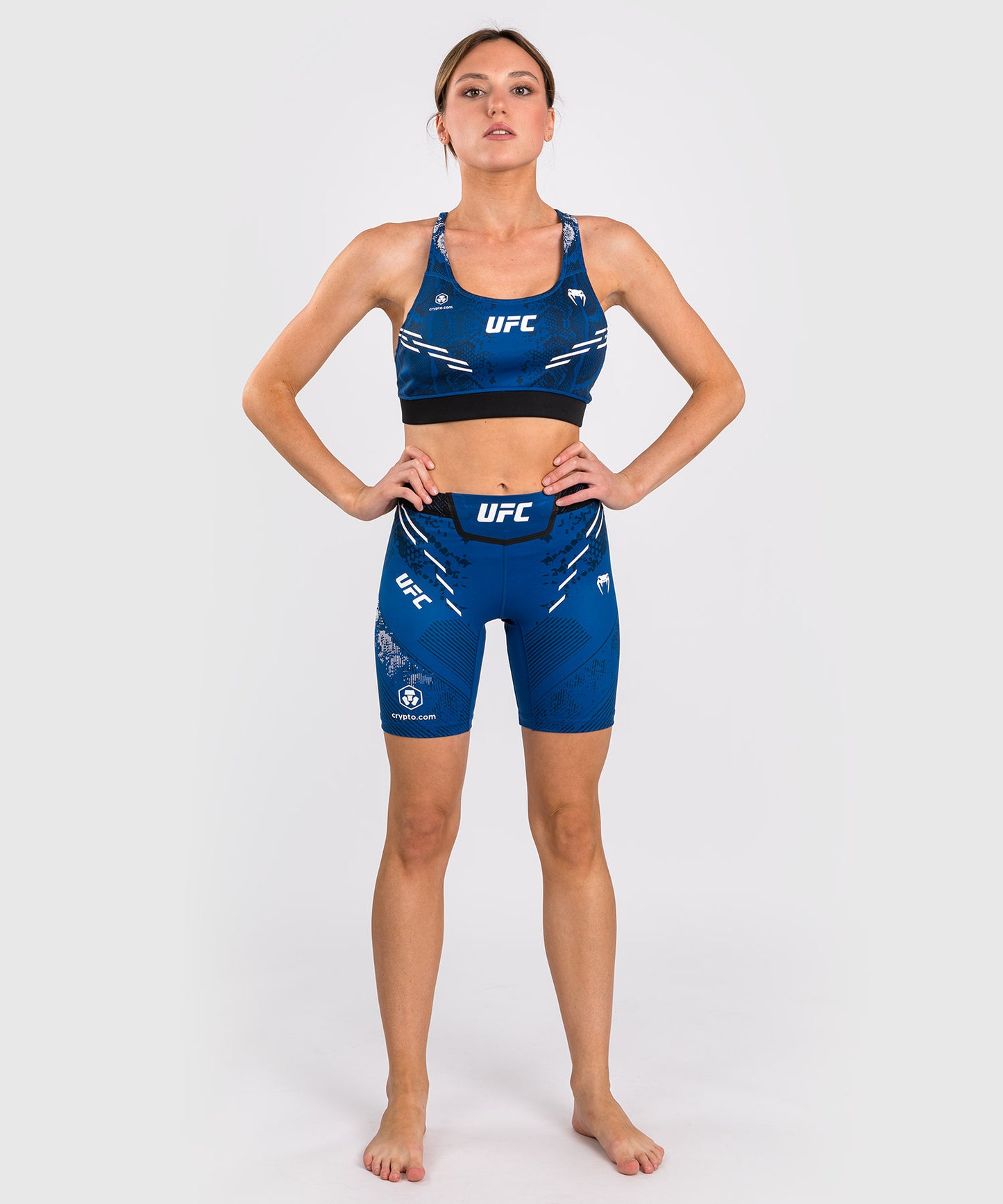 Short de compression Long Fit pour Femmes UFC Adrenaline by Venum Authentic Fight Night - Bleu