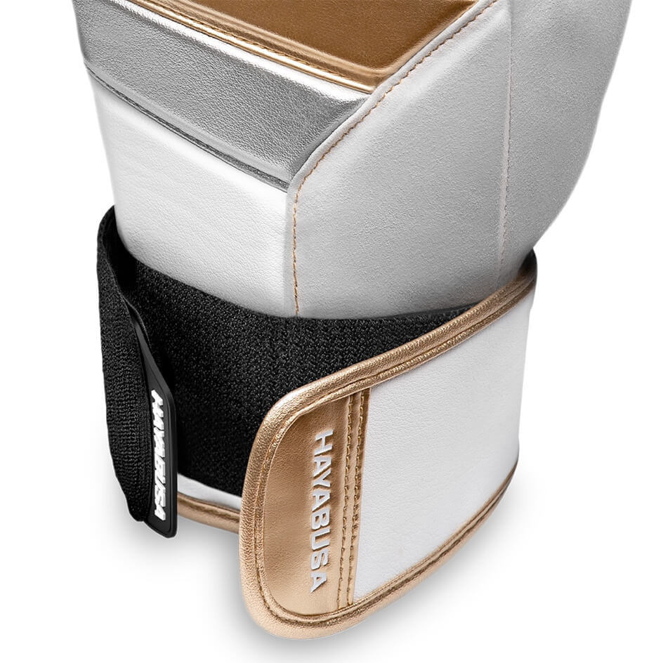 Hayabusa T3 Boxing Gloves - White/Gold