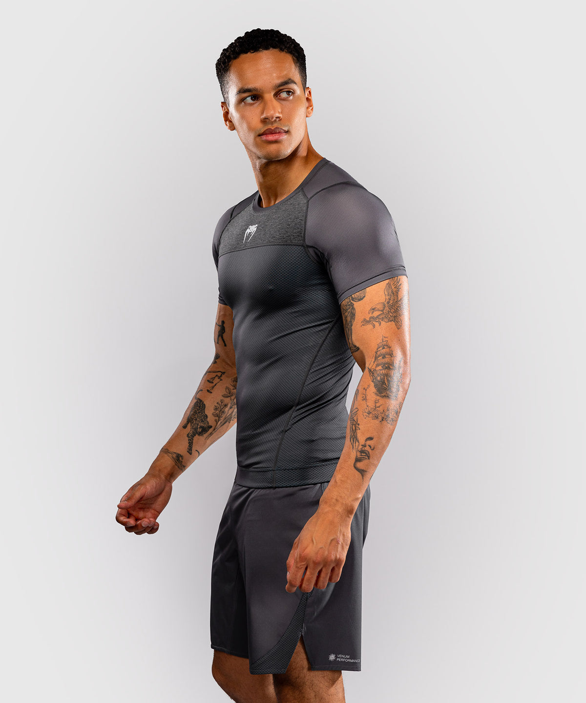 Rashguard manches courtes Venum G-Fit Scale - Gris