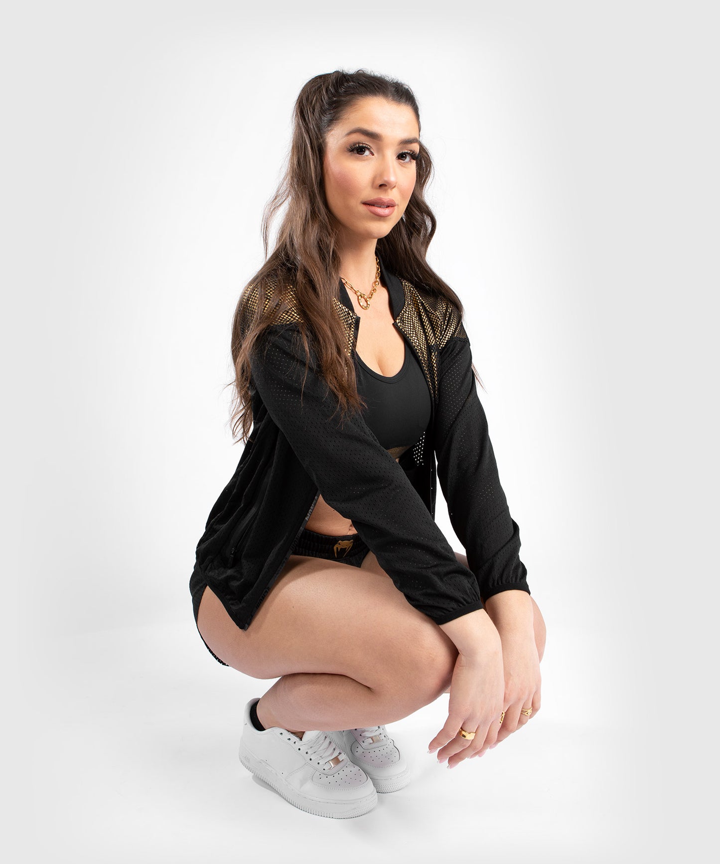  Venum Lightning Mesh Jacket – Für Damen – Schwarz/Gold