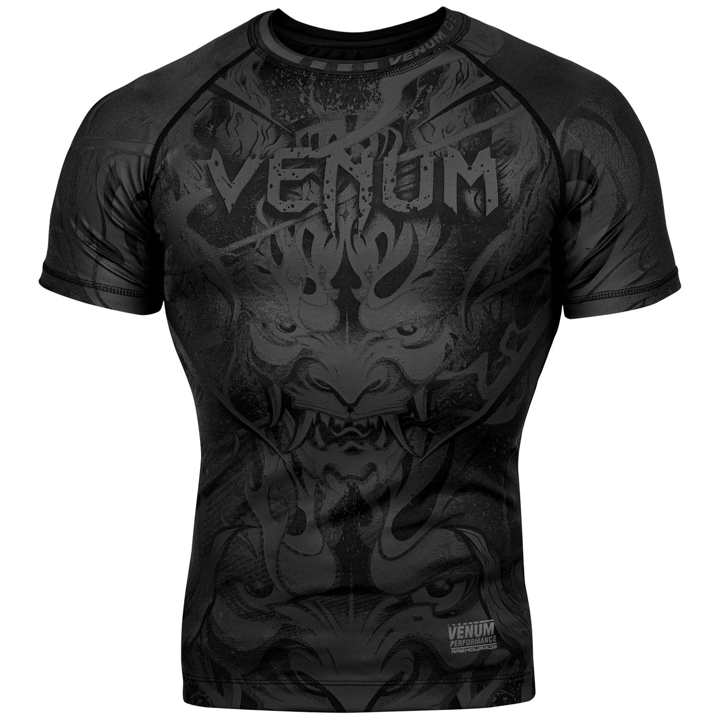 Venum Devil Rashguard - Short Sleeves - Black/Black
