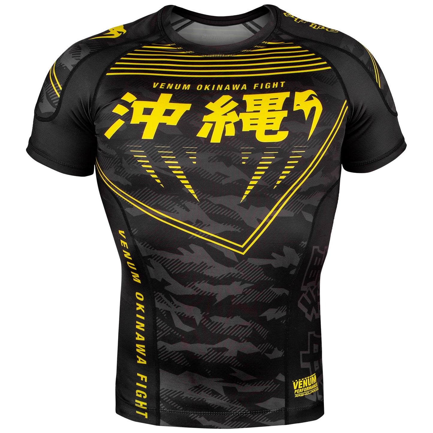Rashguard Venum Okinawa 2.0 - Manches courtes - Noir/Jaune