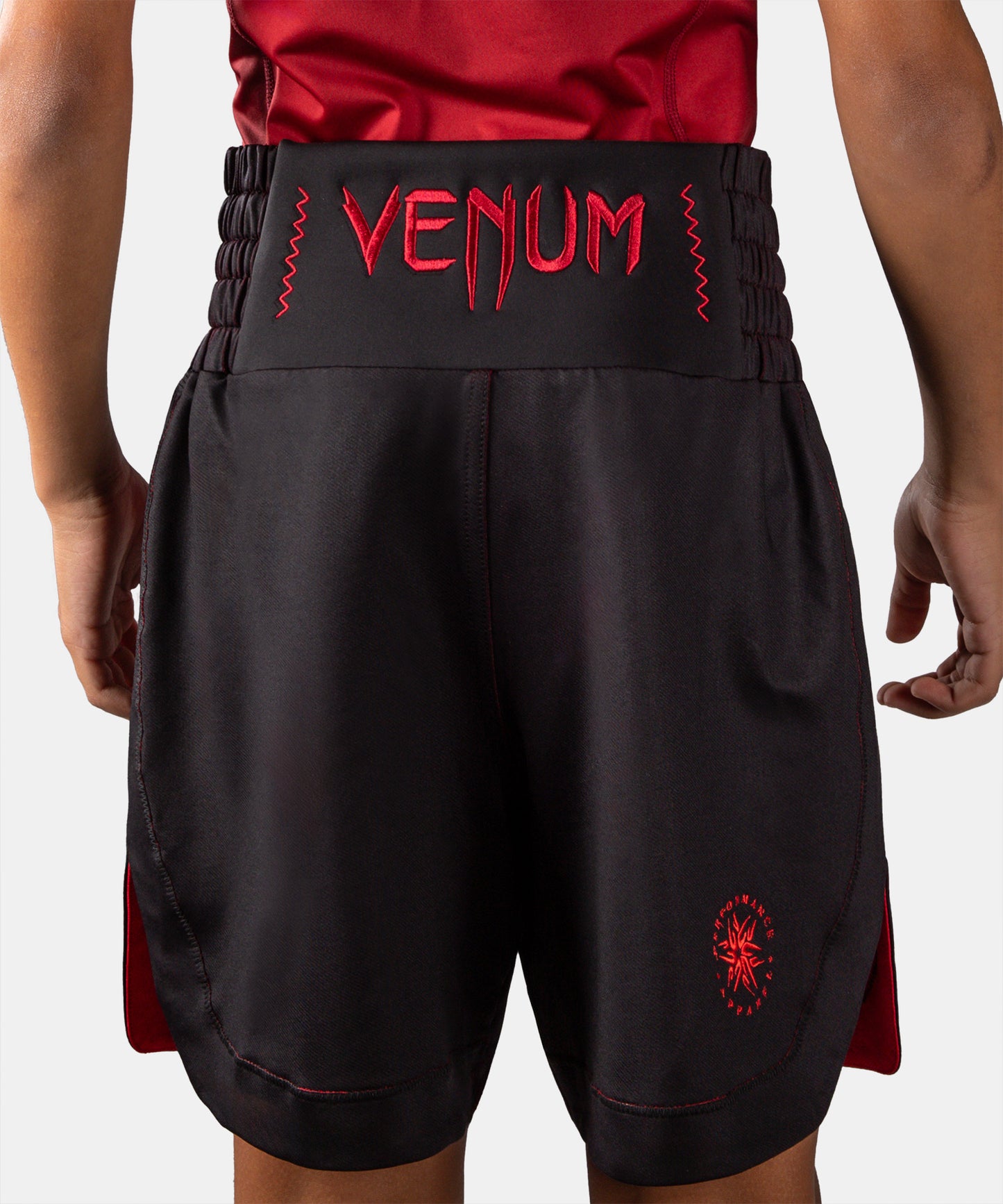 Short de Boxe Pour Enfant Venum Attack - Noir/Rouge