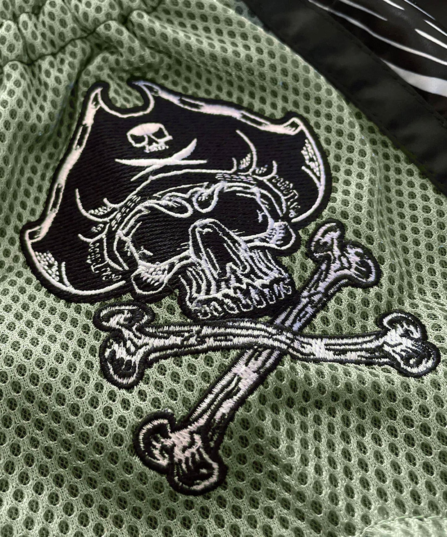 Pride or Die Pirate V2 Fight Shorts – Black/Beige