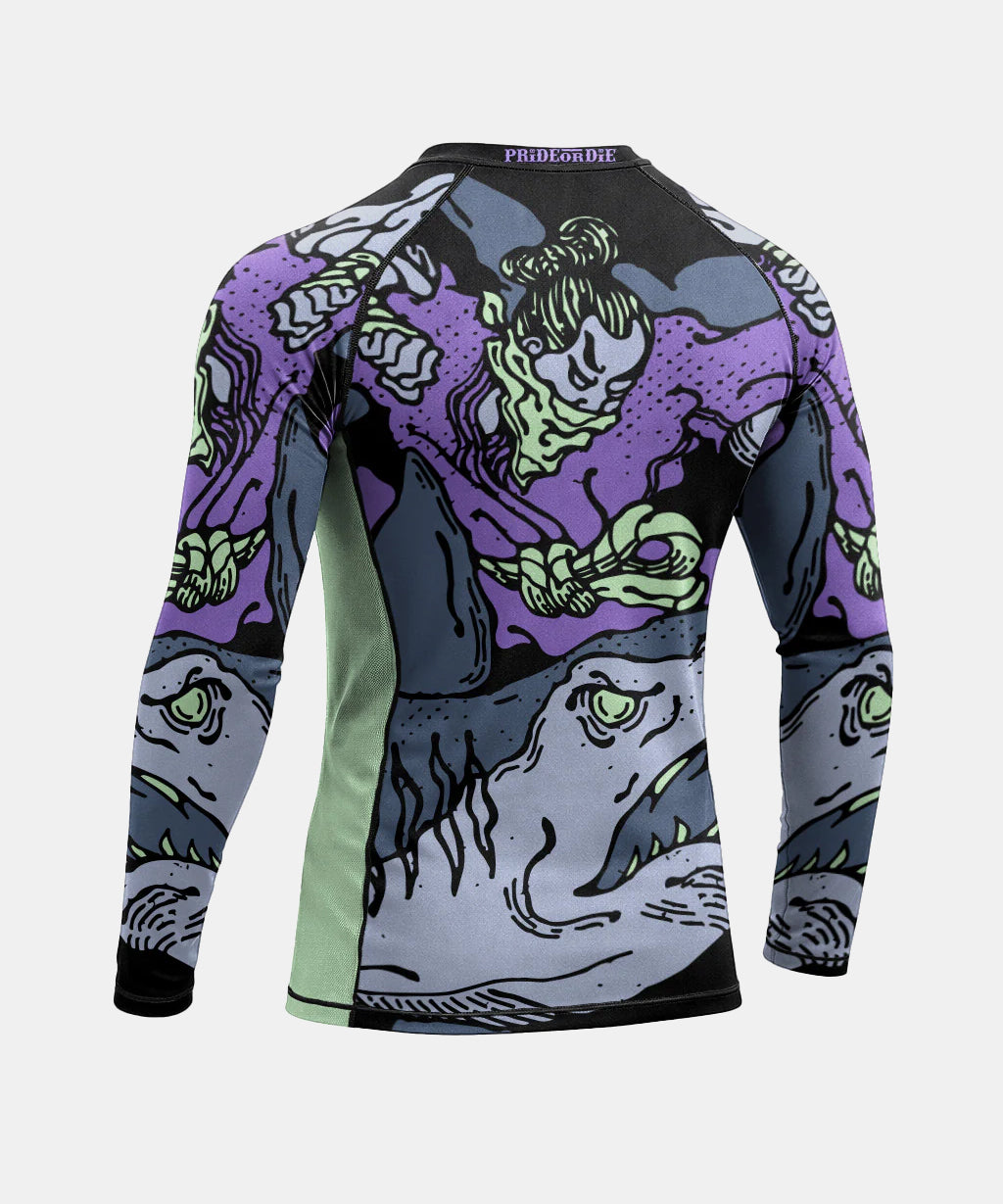 Pride Or Die Dangerous Water V.2 Long Sleeve Rashguard - Black