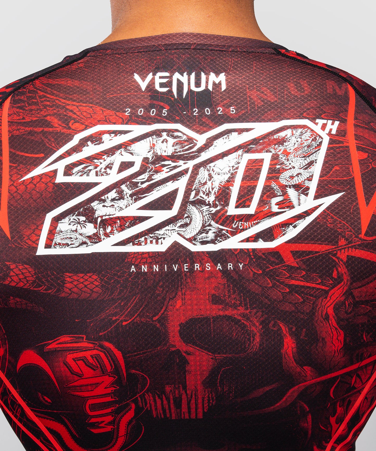 Venum 20th Anniversary Long Sleeve Rashguard - Black/Red
