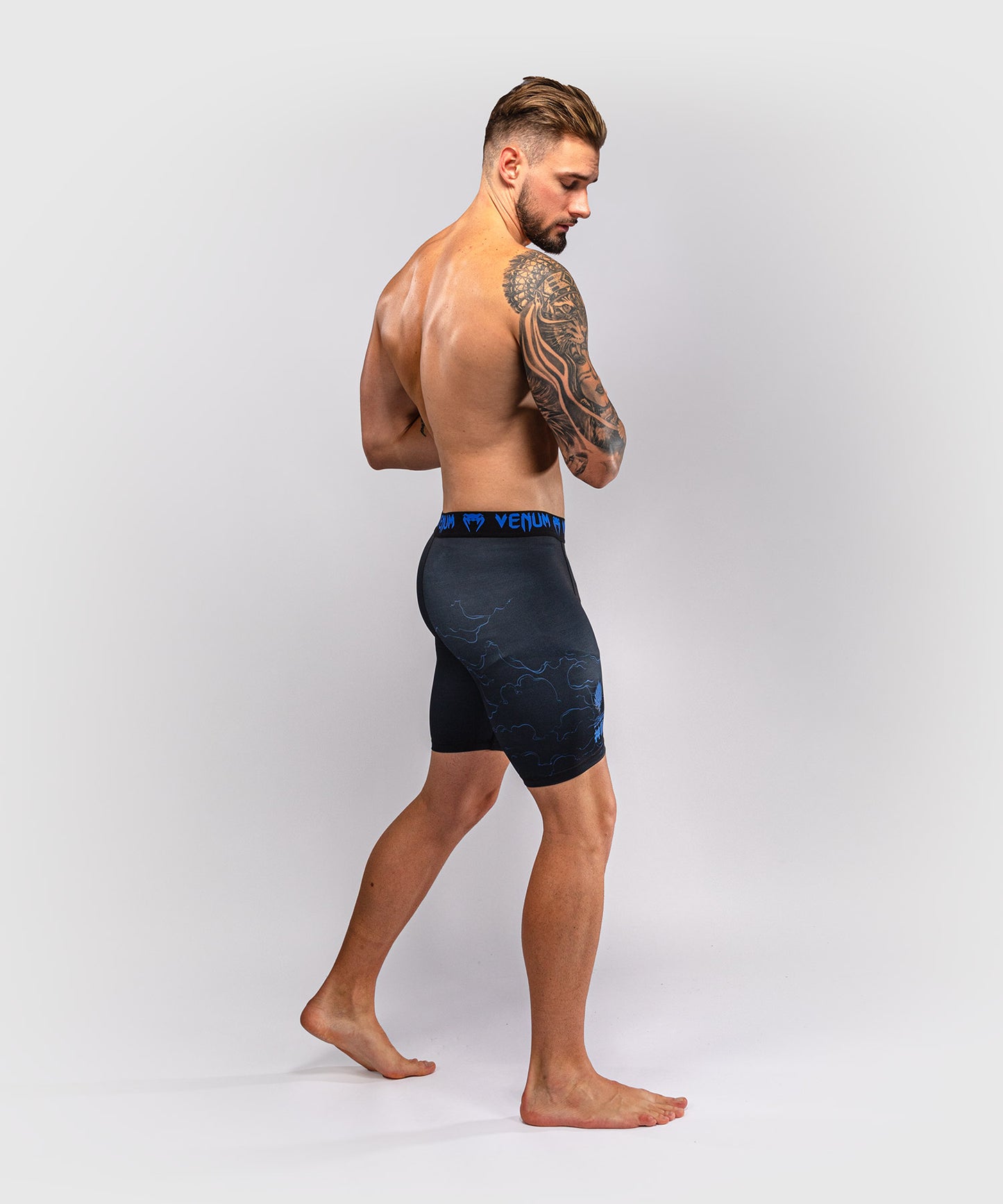 Venum Thunder Dragon Short de Compresión – Negro/Azul Real