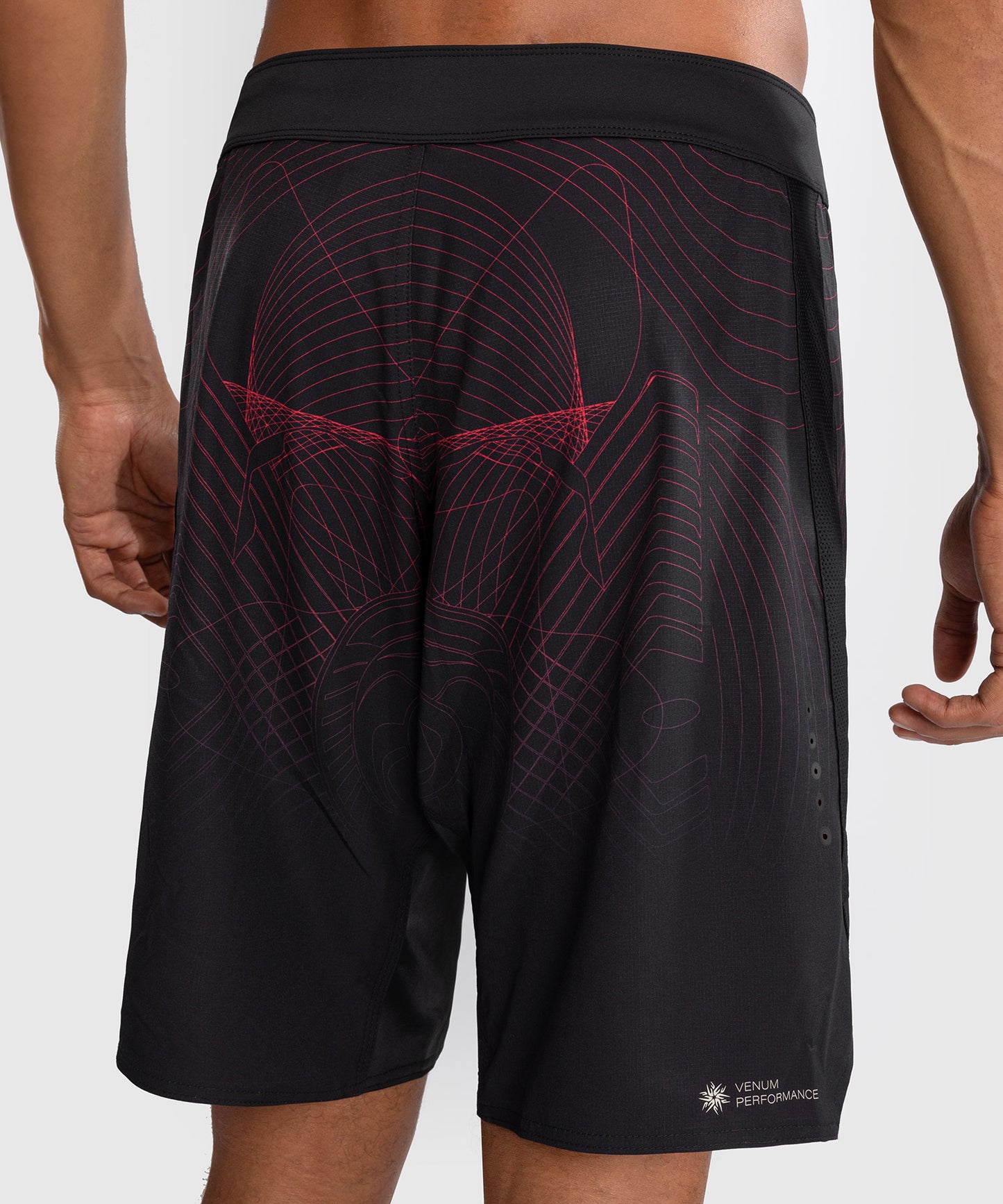 Short de Combat Venum G-Fit Air pour Hommes - Noir Profond/Rouge Feu