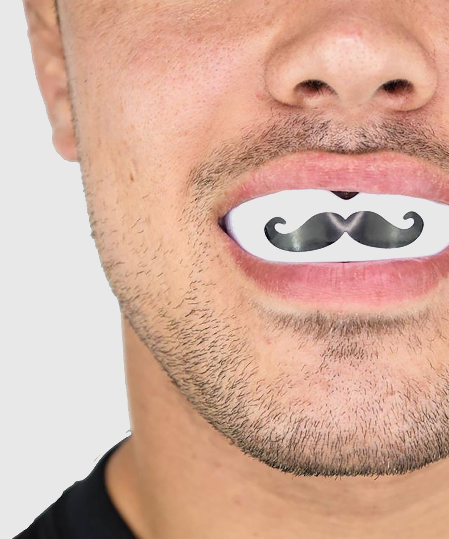Protège-dents Safejawz Moustache - Adulte - Blanc/Noir