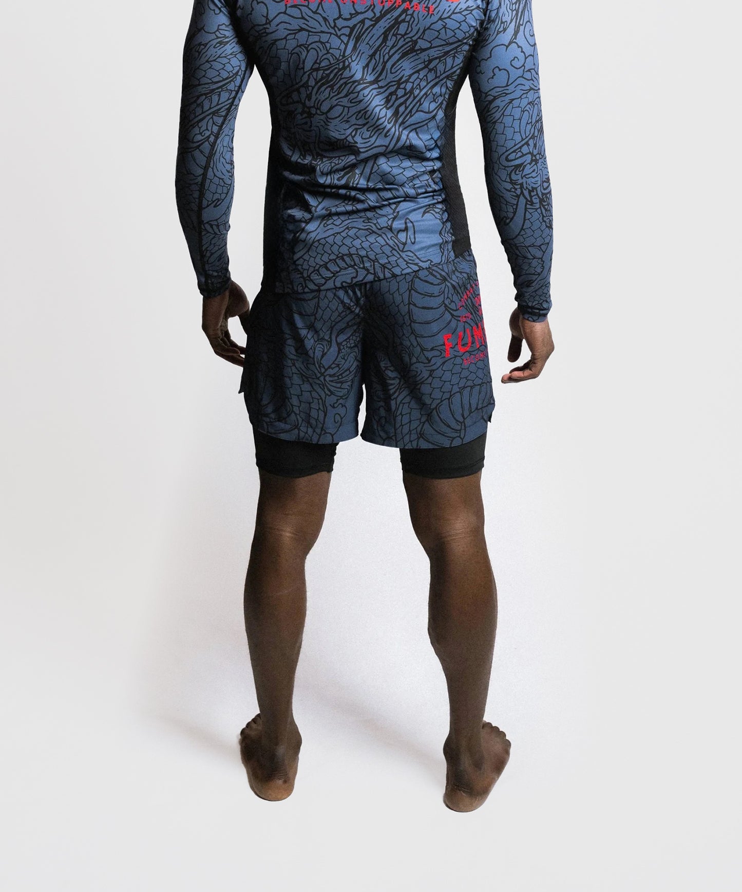 Fightshort Fumetsu Dual Layer Dragon Slayer - Blue/Red