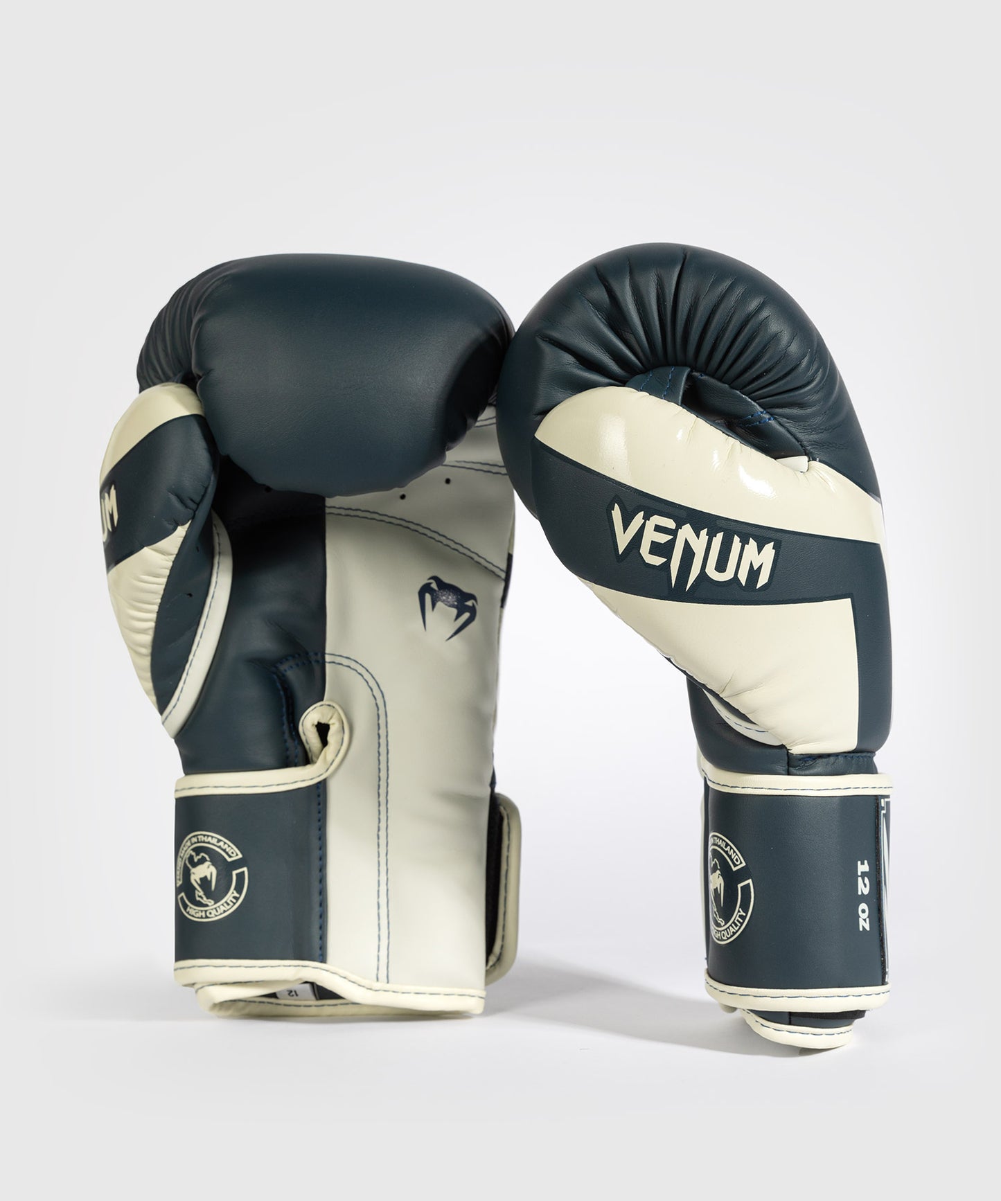 Gants de boxe Venum Elite - Blanc/Bleu Marine