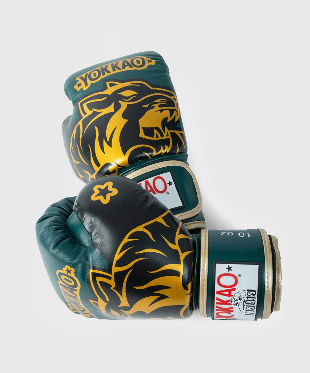 Gants de Boxe Yokkao Original Or - Vert