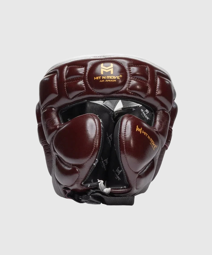 Hit N Move Air Armor Casco de Boxeo - Burdeos