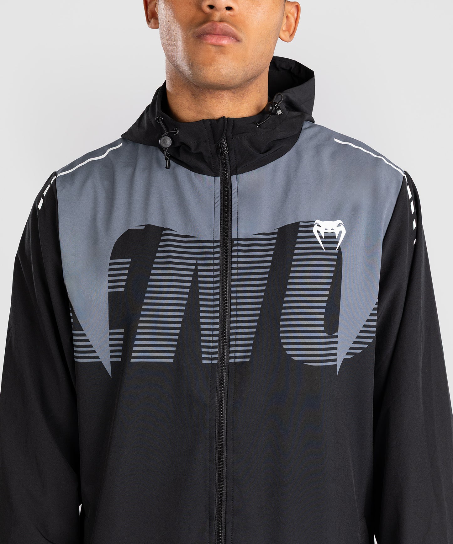 Veste de Survêtement Venum Adrenaline – Noir/Gris Argenté