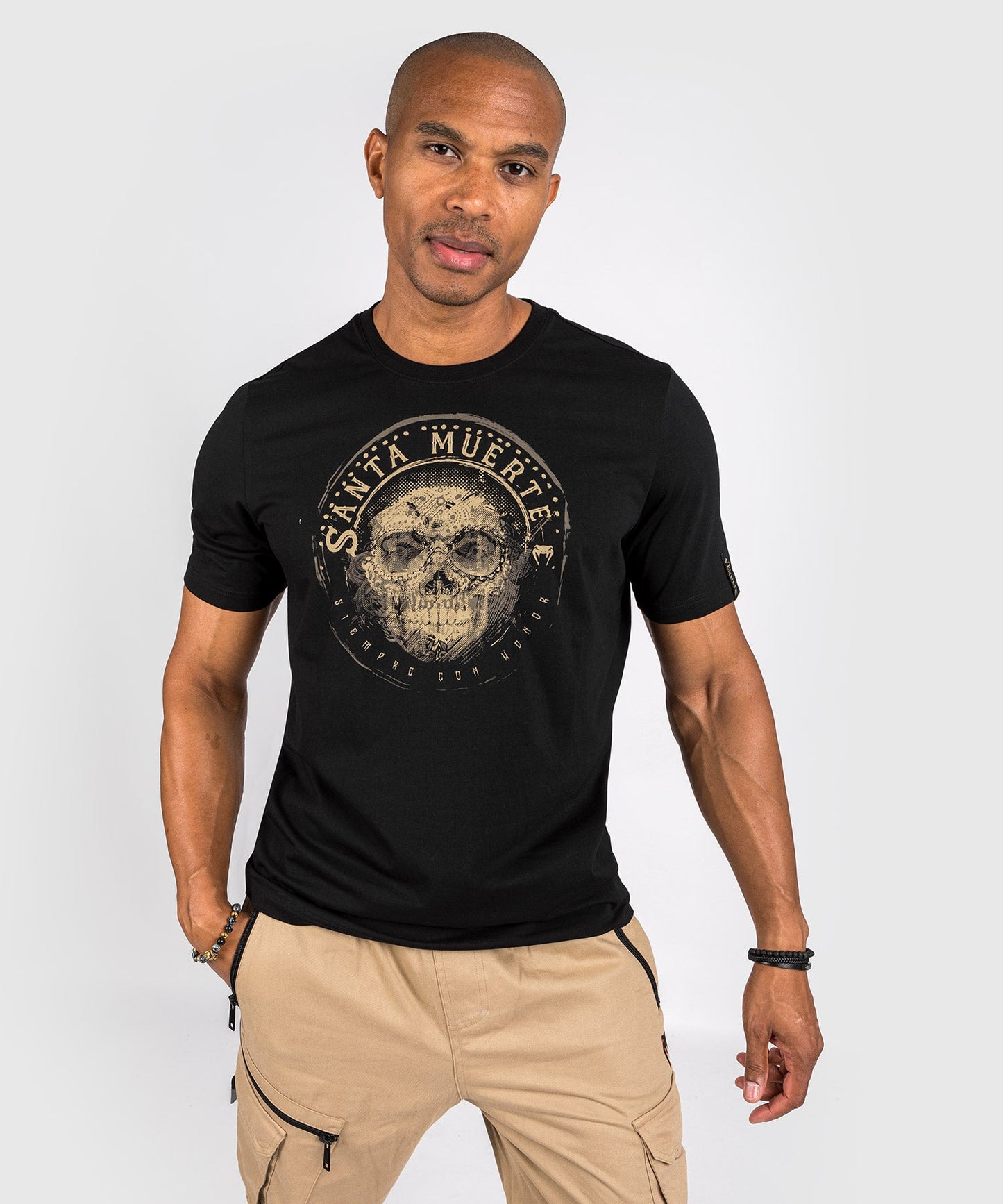 Santa Muerte Dark Side Venum T-shirt - Black/Brown