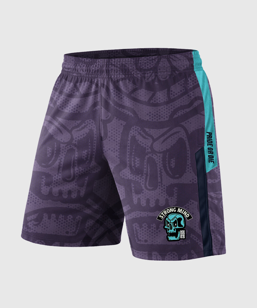 Pride Or Die Strong Mind Shorts - Morado