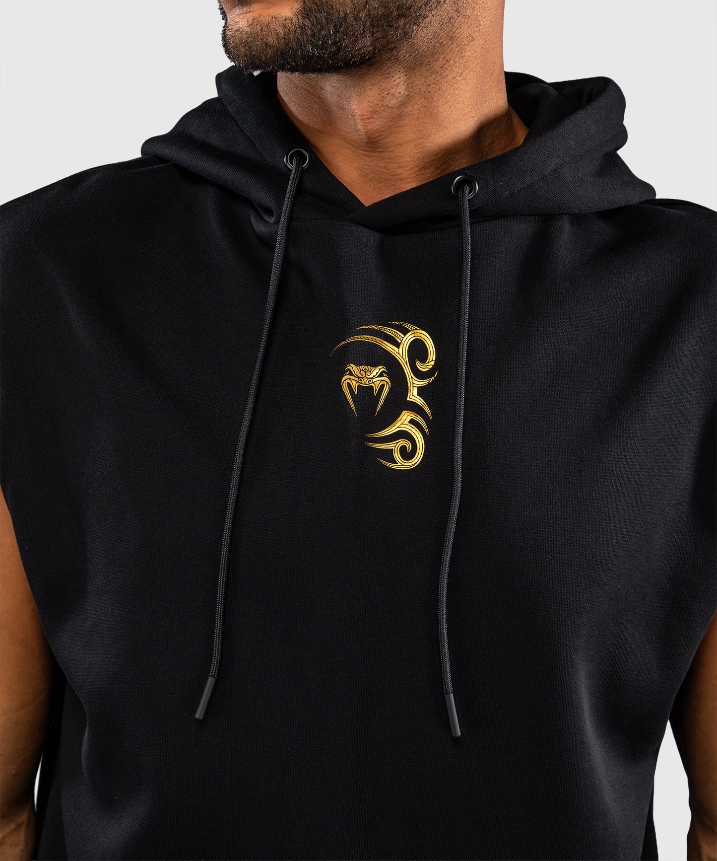 Venum x Mike Tyson Tiger Felpa con Cappuccio Senza Maniche - Nero/Oro