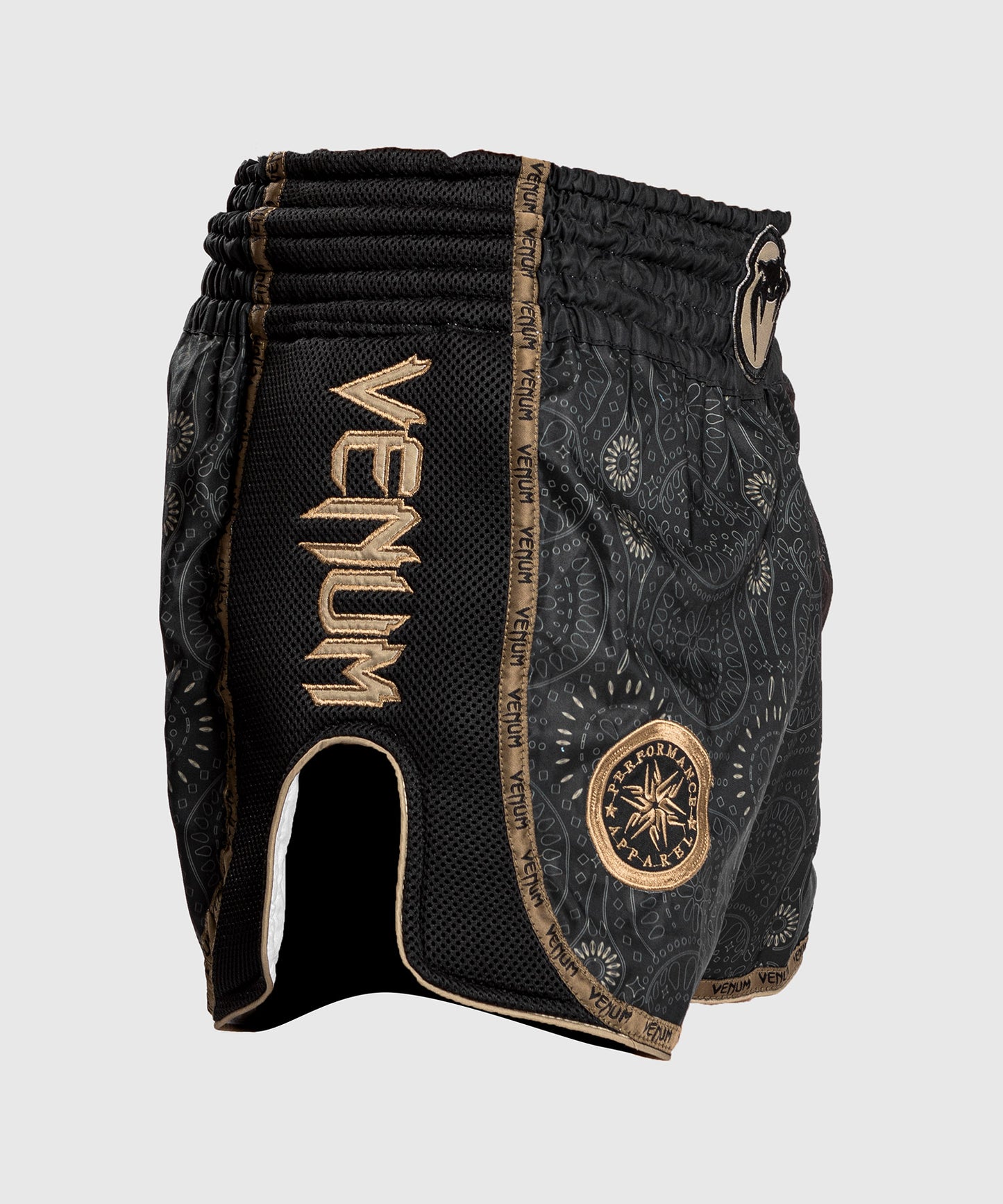Muay Thai Santa Muerte Dark Side Venum Muay Thai Shorts- Schwarz/Braun