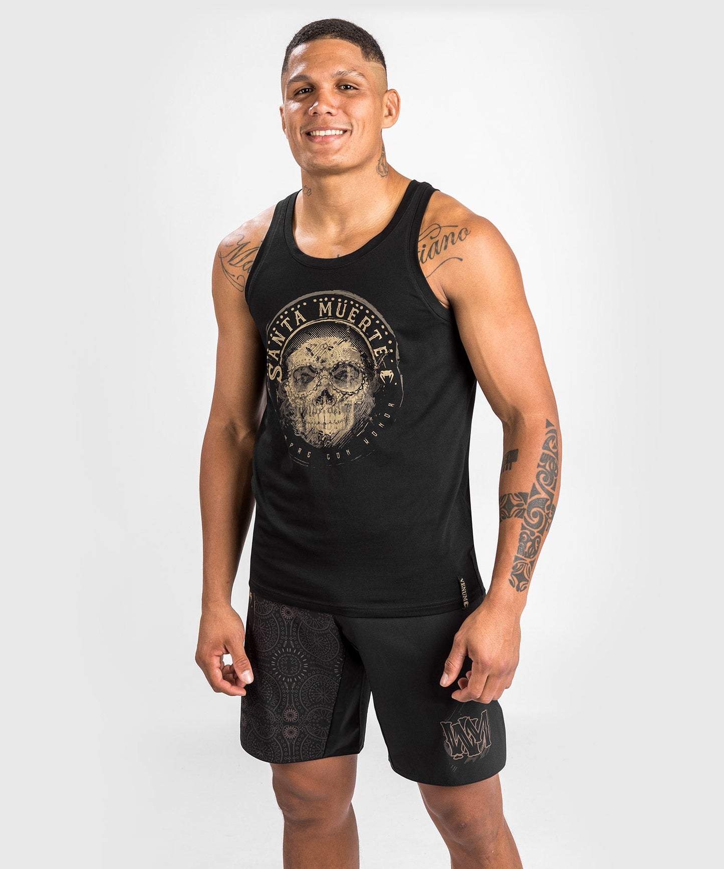 Santa Muerte Dark Side Venum tank top - Black/Brown