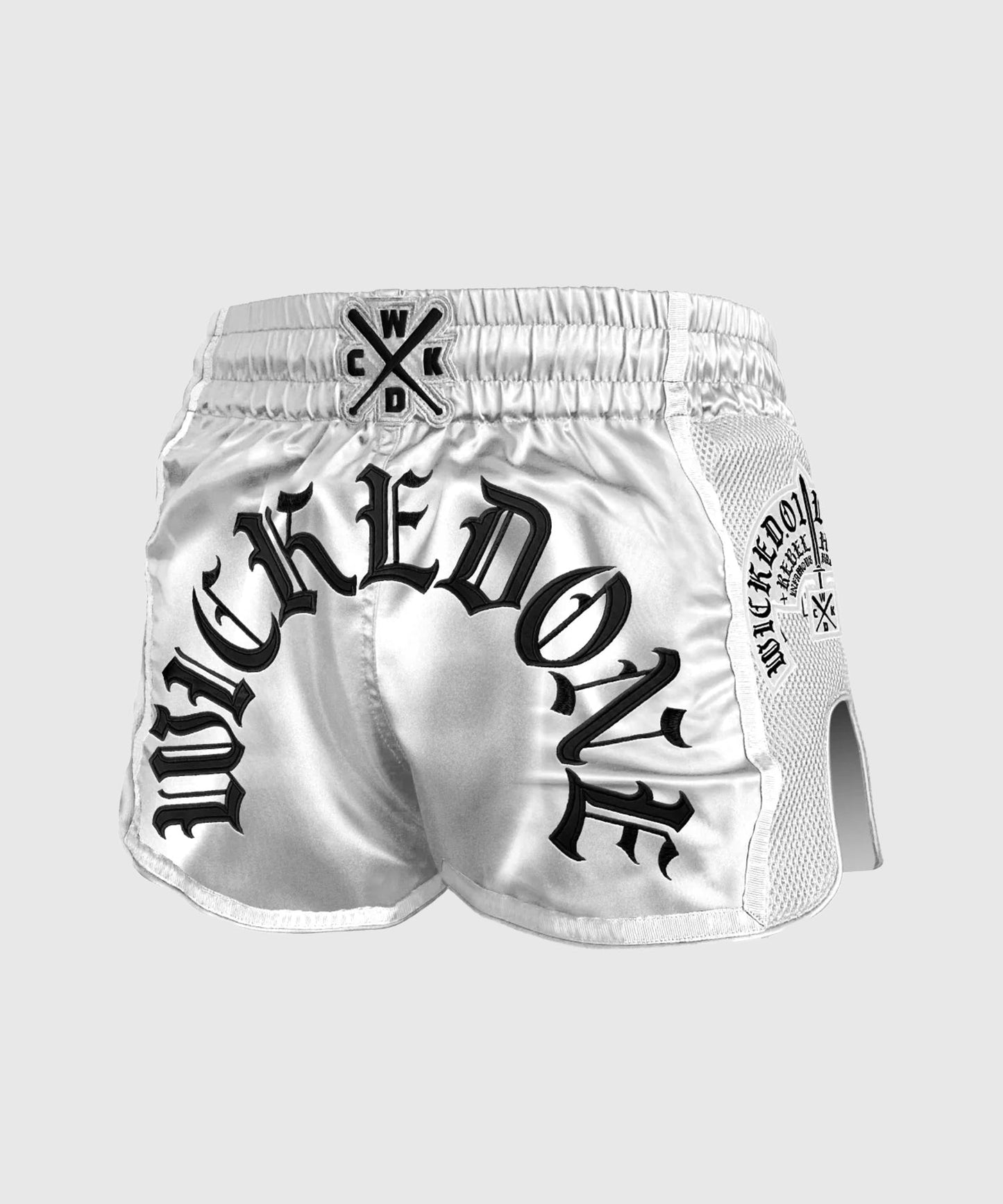 Short de Muay Thai Wicked One SWIFT CHAINS - Blanc