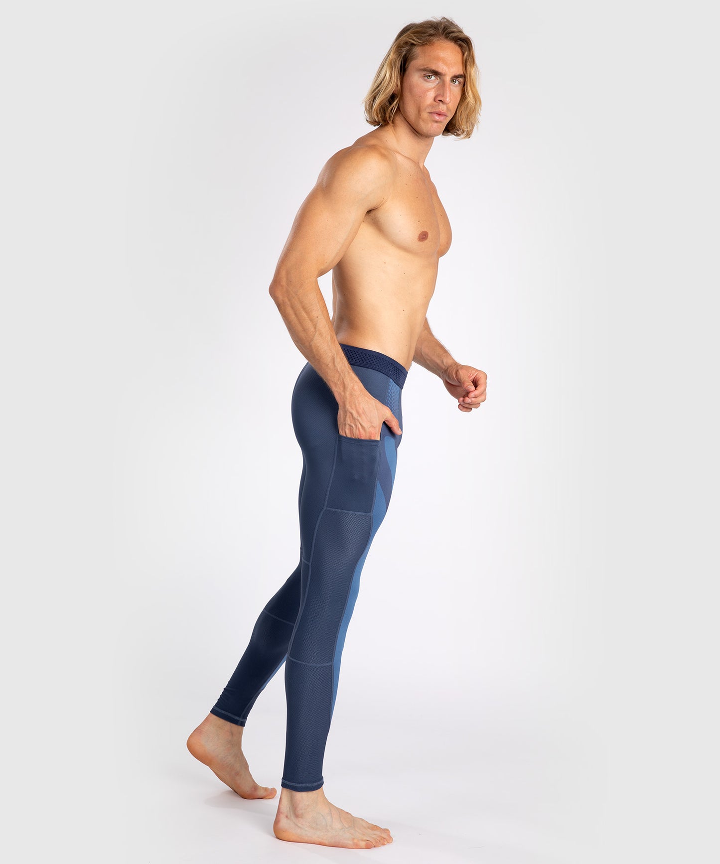 Venum Attack Pantalones de Compresión para Hombre - Azul Marino