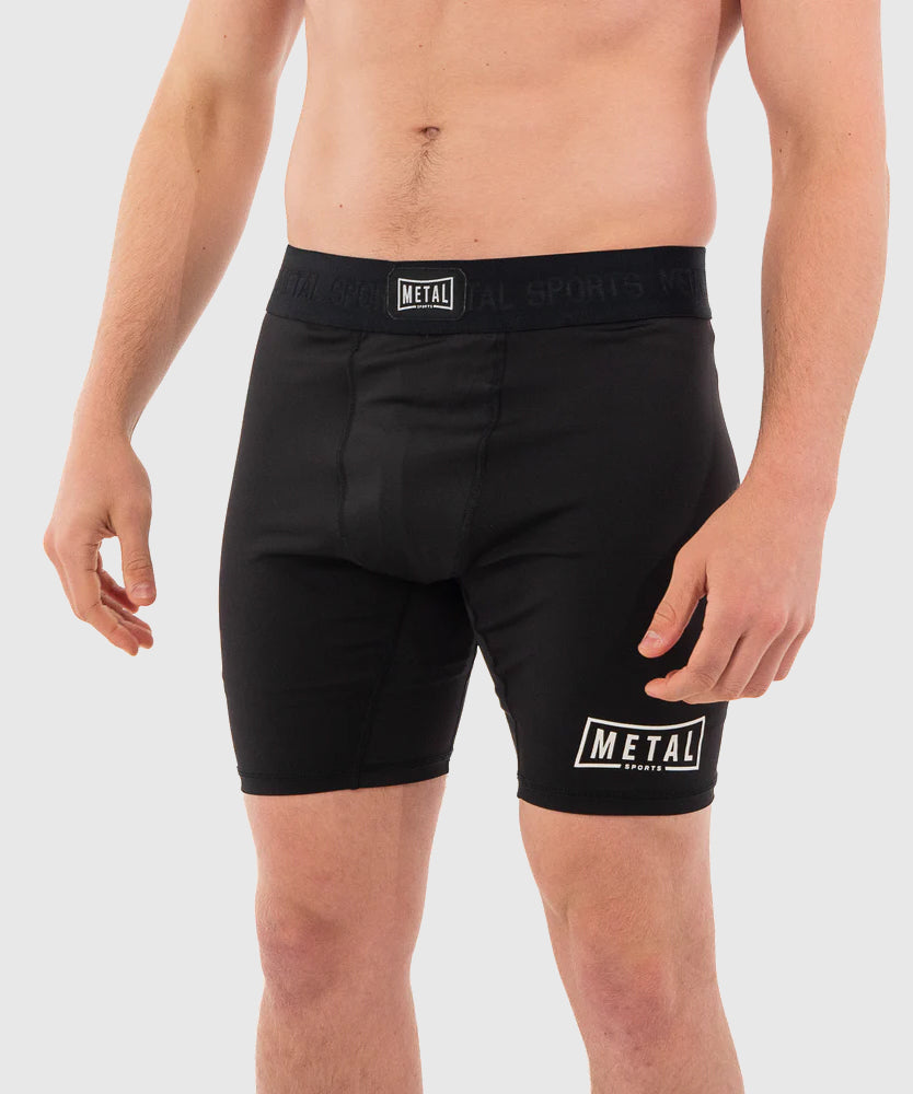 Short De Compression Metal Boxe - Noir