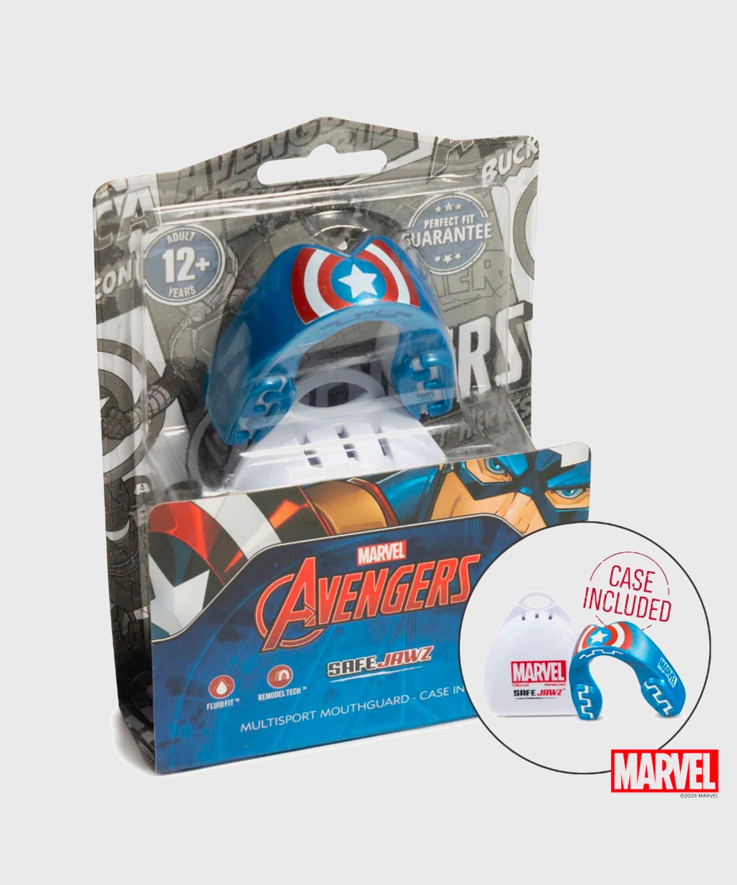 Protège-Dents Safejawz Marvel - Captain America - Bleu