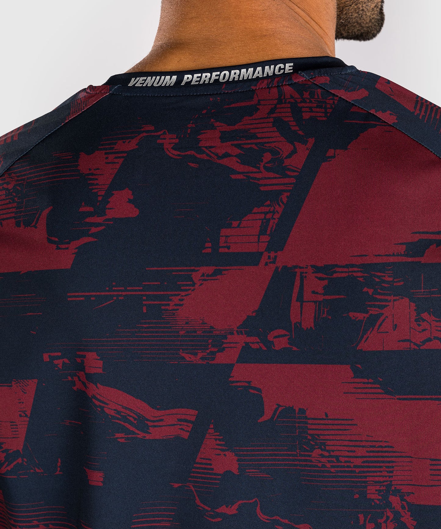 T-shirt manches courtes Performance Homme UFC Zenith by Venum Authentic Fight Week - Bleu marine/Bordeaux/Argent
