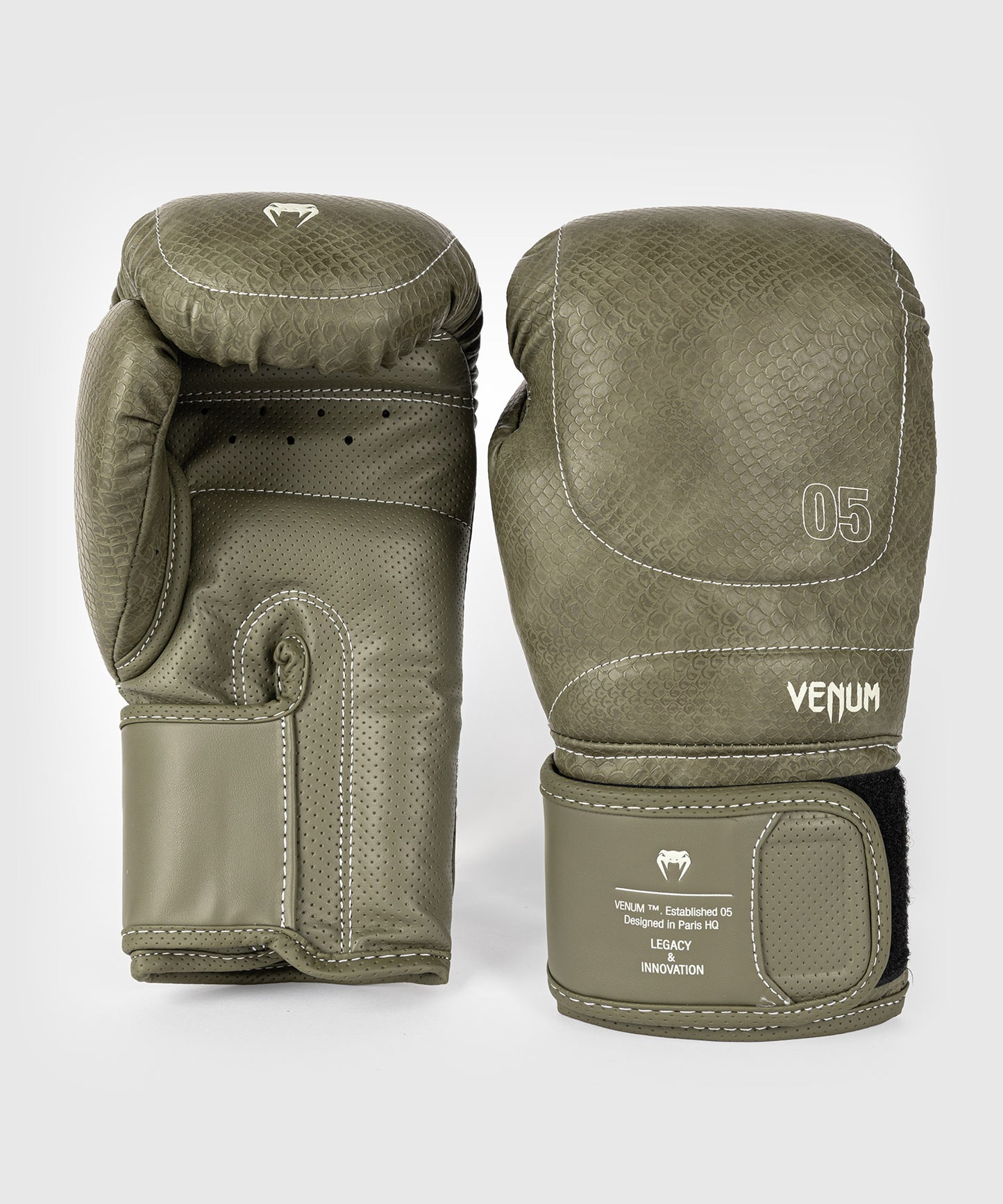 Venum Impact Evo Scales Boxing Gloves - Army Green
