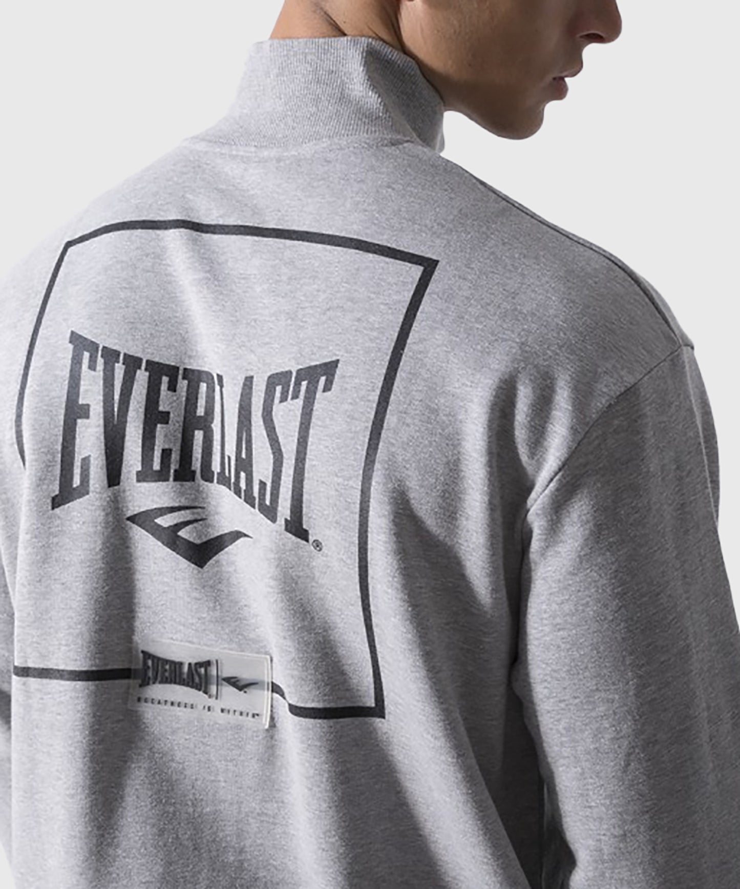 Everlast Back Square Jacke mit Reißverschluss - Grau Meliert