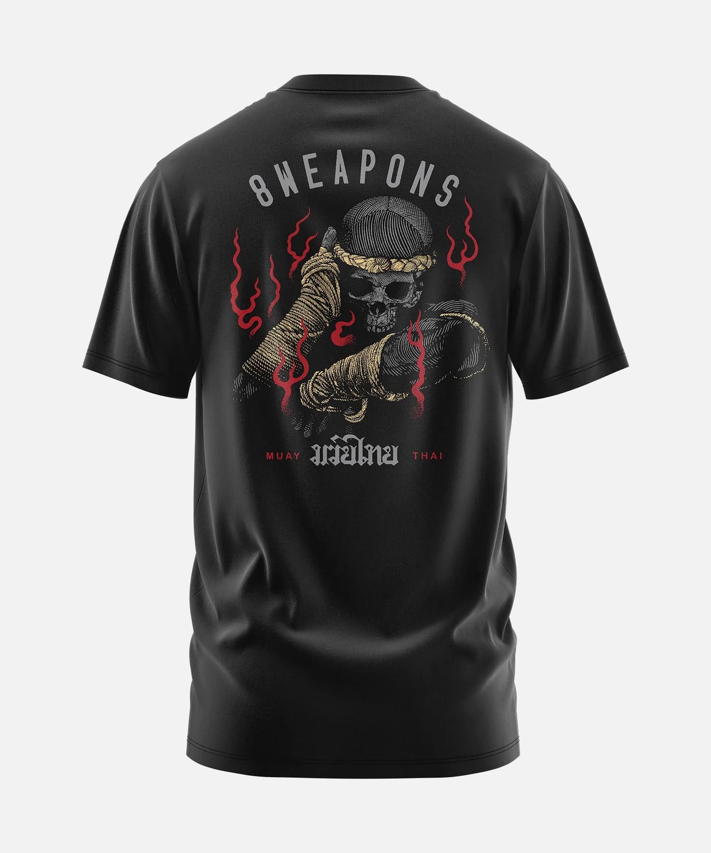 T-Shirt 8 Weapons Boran Skull - Noir